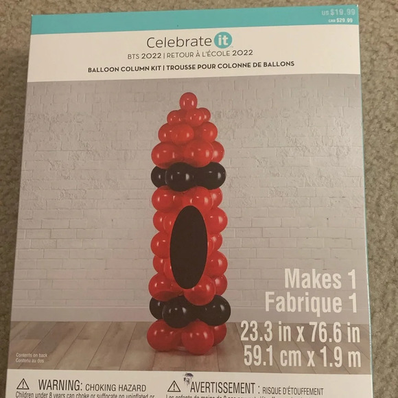 celebrate it balloon column red crayon - Picture 1 of 4